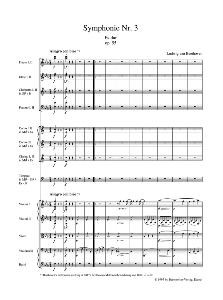 Symphony in Eb major No. 3 op. 55 Eroica